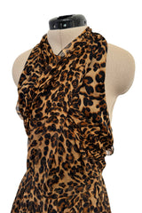 Pre-Fall 2013 Gucci by Frida Giannini Look 8 Leopard Silk Chiffon Dress w Open Back