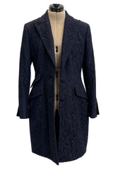 Fabulous 2004 Cruise Christian Dior by John Galliano Deep Blue Lace Jacket Mini Dress