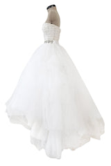 Pretty Fall 2011 Oscar de la Renta Runway White Tulle, Sequin & Rhinestone Dress