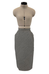 Fabulous Spring 1984 Emanuel Ungaro Haute Couture Runway B&W Check Suit