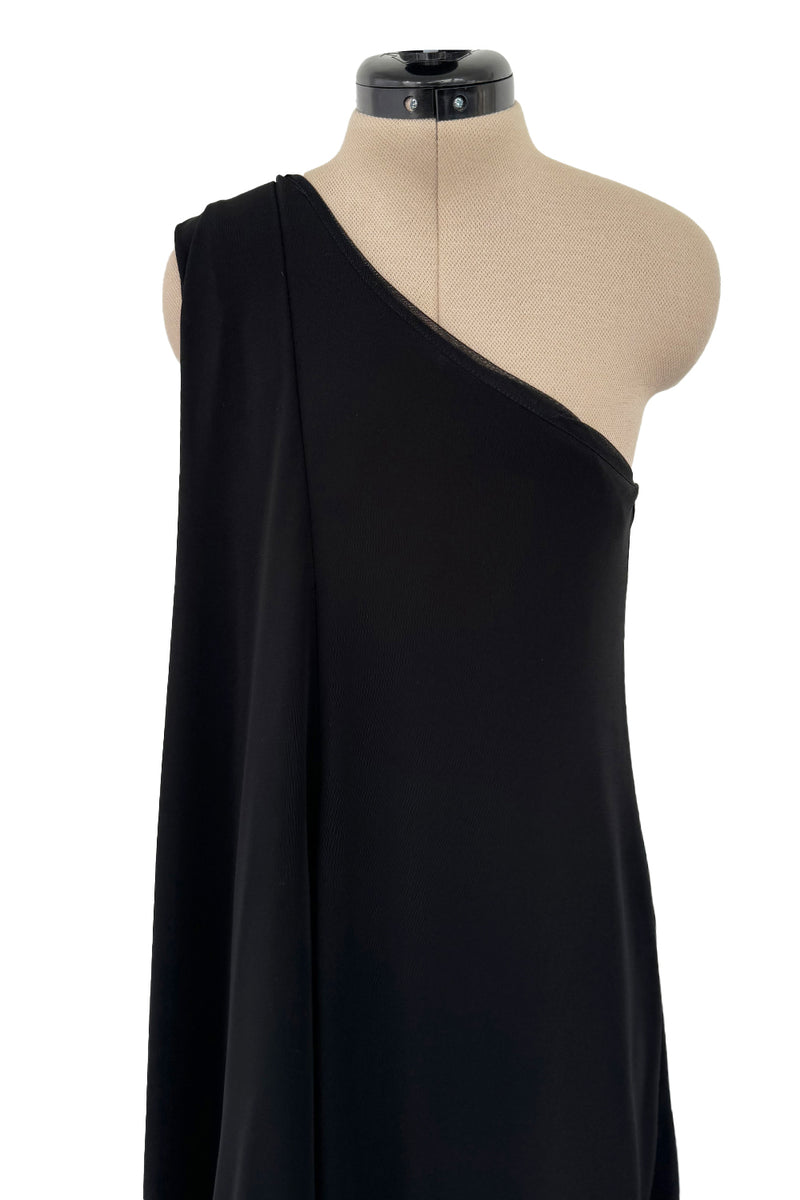 Easy to Wear Fall 2012 Givenchy by Riccardo Tisci One Shoulder Fluid Black Jersey Caftan Dress