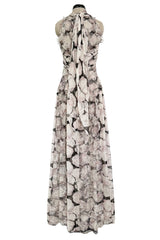 Dreamy Fall 2004 Chanel by Karl Lagerfeld Runway Look 13 & Ad Campaign Floral Lace & Chiffon Dress