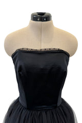 c.Fall 1991 Chanel by Karl Lagerfeld Strapless Mini Dress w Full Net Skirt