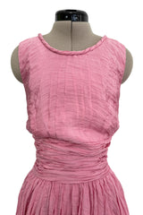 Gorgeous Pre-Fall 2012 Oscar de la Renta Runway Look 53 Soft Pink Silk Dress w Trained Skirt