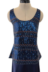 Fantastic Fall 1998 Giorgio Armani Runway, Ad Campaign & Exhibit Silk Skirt w Sequin Tank Top Set