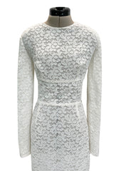 Spectacular 2014 Stella McCartney 'Renee' Red Carpert Documented White Lace Dress w Low Open Cut Out Back