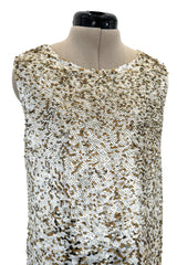 Gorgeous Resort 2013 Oscar de la Renta Runway Look 13 Gold Silver & Ivory Sequin Dress