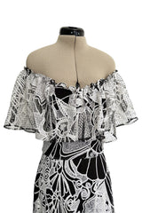 Resort 2017 Valentino by Pierpaolo Piccioli & Maria Grazia Chiuri Collection Look 70 Black Net & White Embroidery Dress