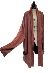 Late 1980s Early 1990s Azzedine Alaia Oversized Knit Cardigan Sweater w Pockets & X-long Sleeves