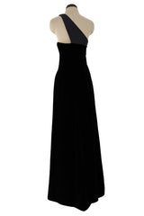Wonderful Fall 2008 Giorgio Armani Runway Look 48 One Shoulder Velvet Dress w Wrap