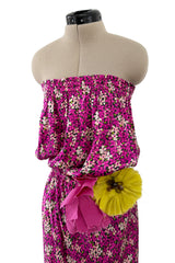 Prettiest Resort 2010 Lanvin by Alber Elbaz Look 39 Version Pink Floral Silk Strapless Dress