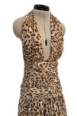 Gorgeos Spring 2007 Jean Louis Scherrer by Stephane Rolland Leopard Print Silk Chiffon Dress