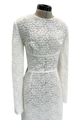 Spectacular 2014 Stella McCartney 'Renee' Red Carpert Documented White Lace Dress w Low Open Cut Out Back