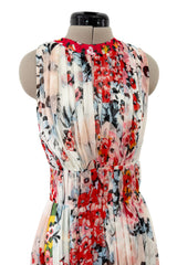 Prettiest Spring 2019 Carolina Herrera by Wes Gorden Runway Look 25 Silk Chiffon Floral Print Dress