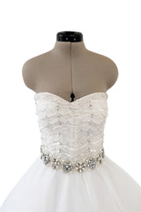 Pretty Fall 2011 Oscar de la Renta Runway White Tulle, Sequin & Rhinestone Dress
