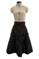 Extraordinary Rare Fall 2016 Dolce & Gabbana Alta Moda Couture Gold Tweed & Lace Covered Jacket & Skirt Suit Set