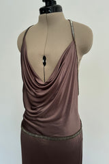 Gucci 2010-11 Deep Mauve Backless Jersey Dress