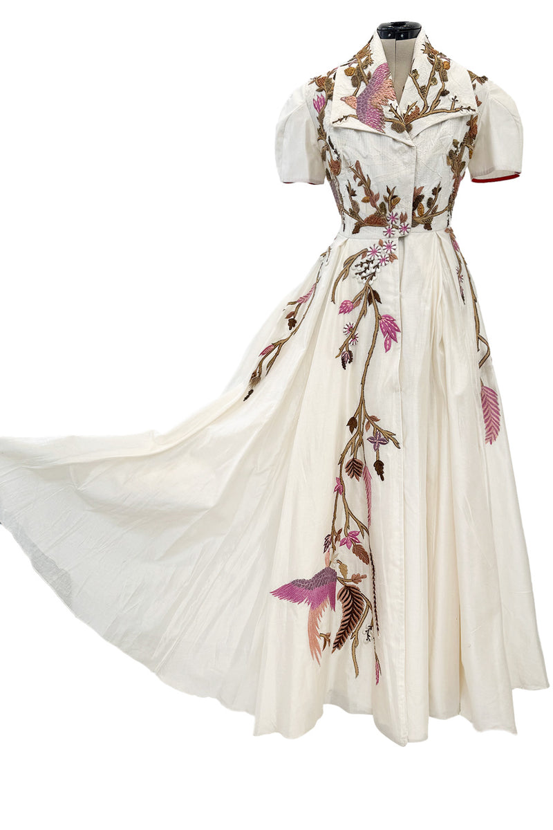 Prettiest Fall 2015 Samant Chauhan Ivory Silk Dress ư Extensive Bead Sequin & Embroidery Work