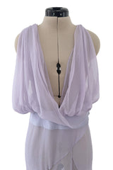 Remarkable Spring 2012 Alexandre Vauthier Haute Couture Runway Look 23 Pale Lavender Silk Chiffon Dress
