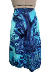 Prettiest Fall 2004 Prada Blue Version of the Runway & Ad Campaign Skirt w Gathered Bottom