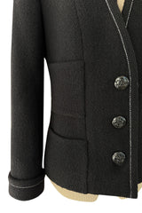 Fall 2015 Chanel by Karl Lagerfeld Brasserie Gabrielle Runway Look 89 Black Tweed Jacket