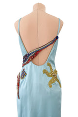 Phenomenal Spring 2021 Versace by Donatella Versace Runway Look 77 Embellished Starfish Dress