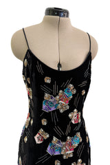 Phenomenal Fall 2005 Giorgio Armani Runway Look 88 Black Velvet Bead & Sequin Dress