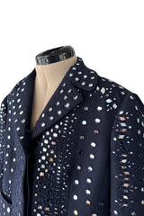 Runway Pre-Fall 2015 Valentino by Maria Grazia Chiuri & Pierpaolo Piccioli Blue Mirror Jacket