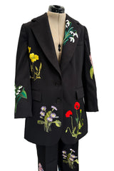 Prettiest Resort 2016 Stella McCartney Look 8 Crisply Tailored Jacket & Pant Suit w Floral Embroidery