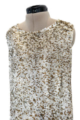 Gorgeous Resort 2013 Oscar de la Renta Runway Look 13 Gold Silver & Ivory Sequin Dress