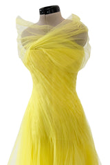 Magical Spring 2015 Ralph Lauren Purple Label Runway Look 48 Yellow Net Dress