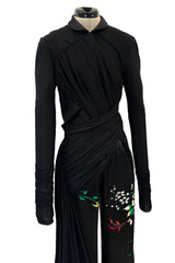 Masterpiece Fall 2001 Jean Paul Gaultier Runway Haute Couture Beaded & Embroidered Pant w Silk Jersey Top Set