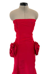 Modern Valentino by Pierpaolo Piccioli Homage to the Fall 2004 Runway Look 53 Strapless Red Silk Dress