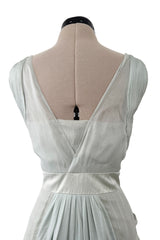 Prettiest Resort 2009 Valentino by Alessandra Facchinetti Look 16 Palest Dusty Green Silk Organza Dress