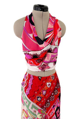 Amazing Spring 2012 Emilio Pucci by Peter Dundas Runway Look 12 Pucci Print Silk Top & Skirt Set