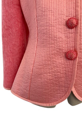 Fall 1995 Christian Dior by Gianfranco Ferre Pink Salmon Silk & Mohair Jacket