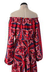 Chic Resort 2019 Valentino by Pierpaolo Piccioli Off Shoulder Printed Jersey Dress