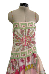 Spectacular Spring 2012 Emilio Pucci by Peter Dundas Runway Look 14 Pink Print Dress w Multi Layered Skirt