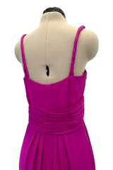Cruise 2010 Christian Dior by John Galliano Pink Silk Chiffon Crossed Over Bodice Dress