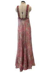 Rare c.1958 Madame Gres Haute Couture Silk Chiffon Dress & Hooded Cape Set