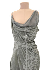 Important Fall 2006 Christian Dior by John Galliano Pale Silver Grey Version of Runway Look 41 Dress