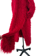 Pre-Fall 2019 Valentino by Pierpaulo Piccioli Runway Look 4 Oversized Shaggy Red Mohair Coat
