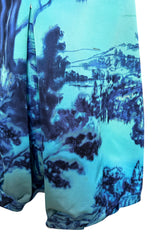 Prettiest Fall 2004 Prada Blue Version of the Runway & Ad Campaign Skirt w Gathered Bottom