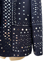 Runway Pre-Fall 2015 Valentino by Maria Grazia Chiuri & Pierpaolo Piccioli Blue Mirror Jacket