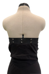 Sexy Fall 2002 Christian Dior by John Galliano Look 23 in Black Strapless Silk w Buckle Details