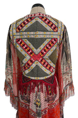 Spring 2020 Etro by Veronica Etro Runway Look 29 Printed Silk Chiffon Dress w Beaded & Embroidered Bodice