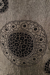 Decadent 1920s Unlabeled Real Metal Thread Metallic Lame & Black Pattern Easy Fit Top