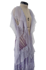 Extraordinary Spring 2012 Alexandre Vauthier Custom Sample Pale Lavender Silk Net & Sequin dress