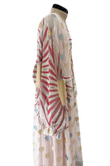 Spectacular Spring 2017 Sandra Mansour Metallic Sun & Heart Pale Pink Net Dress