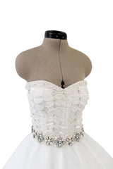 Pretty Fall 2011 Oscar de la Renta Runway White Tulle, Sequin & Rhinestone Dress